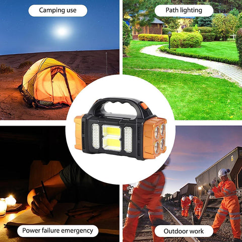 2 in1 Rechargeable Solar Charging LED Double Sided Handy Heavy Bulb Light