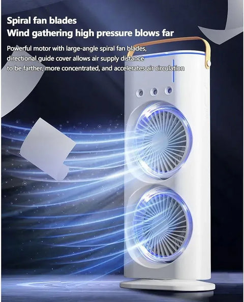 Portable USB Mist Fan White 360° Rotatable