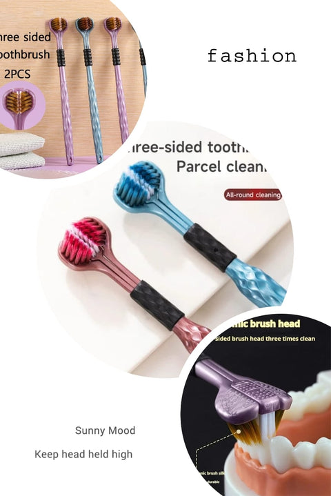 3 Sided Toothbrush - 360° Deep Cleaning Toothbrush 2PCS Pack