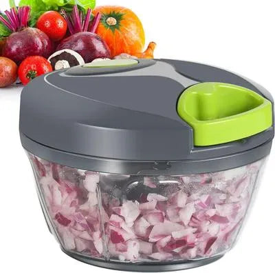 Hand Pulled Meat & Veg Chopper, Plastic, Multicolor