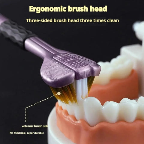 3 Sided Toothbrush - 360° Deep Cleaning Toothbrush 2PCS Pack