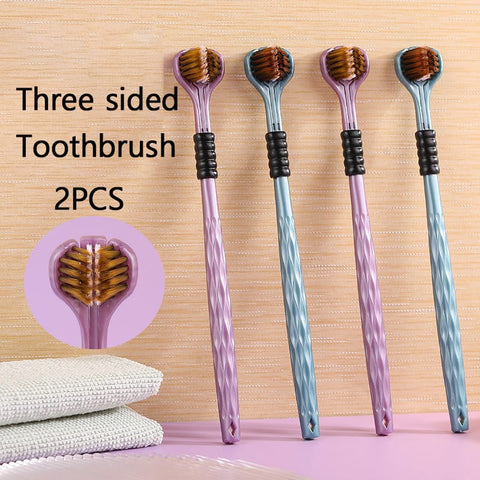 3 Sided Toothbrush - 360° Deep Cleaning Toothbrush 2PCS Pack