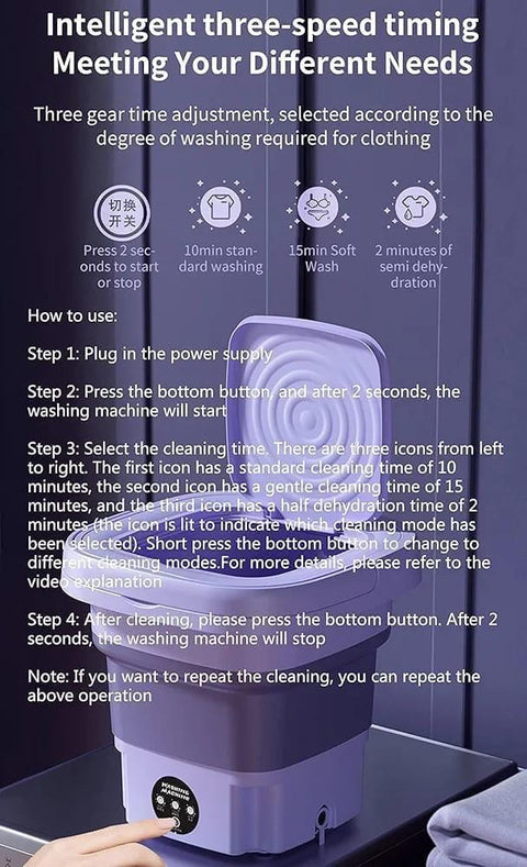 Portable Mini Folding Washing Machine